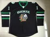 MThr # 11 Zach Parise Dakota Hockey Jersey Hommes 100% Brodé Cousu Fighting Sioux DAKOTA College Hockey Jerseys Noir Blanc Vert