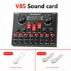 V8S Bluetooth USB Carte son externe Casque Microphone Webcast Divertissement personnel Streamer Diffusion en direct pour ordinateur PC1