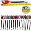 Porte-clés sonore réglable portable et dragonne de formation Clicker Multi Color Pet Dog Formation en plein air Clicker Whistle RRA11901