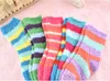 1-3 lat Skarpetki Baby Cute Striped Terry Ręcznik Sock Winter Kids Baby Unisex Ciepłe Sox Christmas Snow Socks Thermal Wąż bawełniany dla dzieci