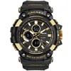 LED Sports Watch Dual Time Mens Relógios 30m À Prova D 'Água Masculino Clock militares para homens Quartz Digital Sport Wristwaches