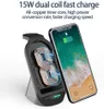 H18 3IN1 Chargeur sans fil 15W Charge rapide simultanée de l'iPhone Huawei Samsung Mobile PhoneSets Watchs Wireless Station8771744