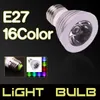 Best seller E27 3W 85V-265V Foco LED regulable con control remoto de 16 colores Focos LED nuevos y de alta calidad Iluminación interior