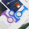 Newest Round Nurse Watch Brooch type Clip Nurses Jelly Fob Pocket Quartz Watches Docotor Medical Clock