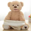 30cm Peek Bear Electric Music Stuffed Plush Toys Playing Hideandseek Cute Cartoon Birthday Christmas Gifts Toys For Children LJ21566231