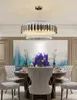 Modern crystal chandelier simple light luxury living room pendant lamp hotel villa lobby lamp designer restaurant chandelier lighting