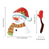 Christmas Decorations Santa Claus Car Stickers Snowman Decals Rear Window Wiper Windshield For Cars Waterproof