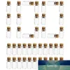 /200pcs 12*24MM 1.5ML Mini Glass Bottles Empty Mini Glass Jars With Lid Cork Stoppers For DIY Craft Decoration