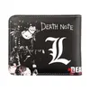 Gran oferta, billetera de Anime Death Note para hombre, tarjetero, billetera plegable para identificación, monedero, embrague, patrón de dibujos animados