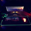 Gaming Mouse Pad RGB LED Glowing Colorful Large Gamer Mousepad Keyboard Pad Non-Slip Desk Mice Mat 7 Colors for PC Laptop