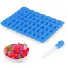 Stampi per orsi Stampi per gelatina di silicone alimentare senza BPA Stampi per gelatina di caramelle Stampi per biscotti al cioccolato con contagocce 50 fori ZYY177