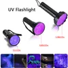 UV LED Lâmpada de Tocha Ultravioleta 395Nm comprimento de onda 51 100 128 LEDs Lanterna Detector de Blacklight para animais de estimação seca Urina Pet Stins Bug Bug
