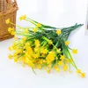 Fausses fleurs artificielles florales, herbe de printemps, plantes d'extérieur résistantes aux UV, pour la maison, mariage, porche, fenêtre, décor SN4841