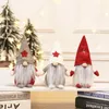 long beard Christmas Santa Plush Doll Face Handmade Elf Dwarf Decoration Home Christmas Decoration gift