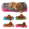 S-3XL Fleece Dog Bed Pattren Waterproof Bottom Pet Sofa Mat Warm Dog Beds For Large Dogs Drop cama perro233f