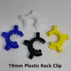 10mm 14mm 19mm Fumer Plastique Keck Clip Labatory Serrure de laboratoire Verrouillage Coloré articulation pour le répartition de l'adaptateur de tuyau de verre de verre
