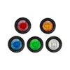 Wholesale 12V 3LED 3/4" 3528 SMD Universal Car Truck Trailer Mini Small Round Red LED Bullet Button Side Marker Lights Signal Lamp
