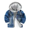 Denimjackor för pojkar Autumn Winter Trench Children's Clothing Hooded Ytterkläder Windbreaker Baby Kids Jeans Rockar 3-8T LJ201130
