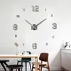 2020New wall clock modern designHome decoration big mirror 3D DIY large decorative wall clocks watch unique gift Freeshipping Y200109