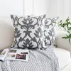 45x45cm lyxbroderi grå kast kudde fast färg nordisk kudde dekorativ super lyxig mjuk kudde soffa kudde 201226
