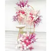 Décor Nouveau cylindre P pour décorations de scène d'événement de fête de mariage colonne romaine support de fleurs blanc guide de route allée fleur mur toile de fond support en métal