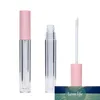 3ml Makeup Lipgloss Refillable Bottle with Plastic Stoppers Cosmetic Lip gloss Tube with Pink Cap Lip oil Brush Bottles