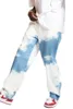 2021 Мужские джинсы прямого кроя, окрашенные в галстук, джинсы с эффектом потертости, эластичные брюки чинос Comfort Rise, свободные прямые джинсы S-3XL261R