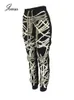 Damesbroek Capris 2021 Herfst Jogger Dames Lading Lint Bandage Hoge Taille Club Streetwear Elastische Trekkoord Cross Vrouwelijke Broek