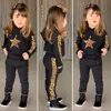 Hot Sales Designer Fashion Cute Kleinkind Kinder Kinder Frühling Herbst Baumwoll Leopard Star Hoodie Tracksuit Langarm Sets Kapuze mit Kapuze