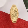 Anelli a fascia d'oro di Dubai Anello di fidanzamento regolabile in colore oro per fedi nuziali di design nigeriano africano etiope