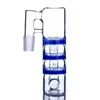 Tubi di vetro ashcatcher Giunto 18mm riciclatore narghilè gorgogliatore raccoglitore di ghiaccio Bong spessi che fumano acqua olio rig tubo 14mm