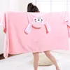 Children's Bathrobes Capes Coral Fleece Cartoon Bathing Hooded Bath Towels Baby Bath Towel and Arms Are Wholesale