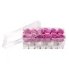 Scatola rettangolare in acrilico trasparente con 12 fori, scatola per fiori, trucco, scatola impermeabile in acrilico per rose, confezione regalo per matrimonio di San Valentino220x