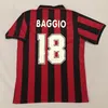 قمصان كرة القدم الكلاسيكية الرجعية من ميلانو 1995 96 97 98 99 2000 01 02 03 04 05 06 07 08 09 2010 PIRLO MALDINI KAKA Shevchenko WEAH BIERHOFF AC RONALDINHO BAGGIO قميص كرة القدم