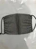 10st Färgglada nätmaskar Bling Fashion Diamond Party Mask Rhinestone Grid Net Mask Tvättbar Sexig Hål Mask för Kvinnor FY9243