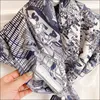 Silk Neck Scarf Satin Head Scarf Female Silk Hand Rolled Scarf 90 Digital Print Woman Neck Foulard Luxe Headwrap303h