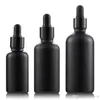 Bottiglie di vetro vuote di alta qualità con contagocce olio essenziale gelo nero 30 ml 50 ml 100 ml E liquido P