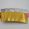 100pcs 15 13 cm Rose Gold Gold Aluminium Foil Packaging Bubble Mailers Wyściełane koperty torba na prezent Bubble Enfelope Comeltope Bag 20x207x