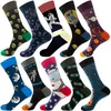 Men's Socks 10 Pair For Women And Men Cotton Funny Crew Cartoon Animal Fruit Warm Christmas Gift Middle1