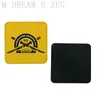 Sublimation Blanks Coaster PU White Square Round Cup Pads Home Kitchen Water Cup Mats Oil Edge Treatment