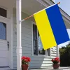 3x5 voeten Oekraïne Nationale vlaggen Oekraïense 90 * 150cm Flying Flag No Flagpole Woondecoratie Banner Europese Wereldbeker Vlaggen met messing Grommets