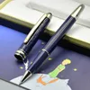 Promotie Petit Prince Blue and Silver Ballpoint Pen / Roller Ball Pennen Exquisite Office Briefpapier 0.7mm Inkt Pennen voor kerstcadeau Geen doos