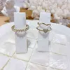 Mengjiqiao Korean Fashion Design Delicate Zircon Heart Rings for Women Girls Mid Finger Knuckle Elegant Jewelry Gifts