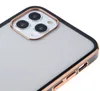 iPhone 12ミニ11 Pro XS MAX XR x 7 8 Plus用の透明クリアストレートエッジソフトエレクトロプレーピングケースTPU耐衝撃電話ケース