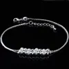 Bracelets de cheville chaîne 925 argent Sterling perles simples pendentif cheville beauté mode Sexy pied tatouage plage cheville Bracelet