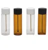 2022 Новая бутылка для хранения пули Прозрачные коричневые стеклянные бутылки с металлическими ложками Spice Spice Snorter Box Pill Box Смешанные цвета