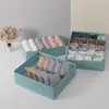 3 stks / set Lade Ondergoed Organizer Stof Opvouwbare Dressoir Storage Mand Organisatoren en opslagbakken voor het opslaan van BH Lingerie Undies HH22-12