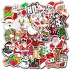 크리스마스 낙서 스티커 재사용 가능한 가방 스티커 노트북 컵 귀여운 만화 크리스마스 방수 스티커 도매