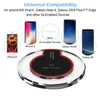 K9 Wireless Charger Ultrathin Crystal Round Charger med trådlös laddningsmottagare för IP 11 Pro Xiaomi Huawei Samsung6866682
