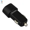 Frosted Flat Black Dual USB Billaddare Adapter 2.1a Bil Cigaretter Telefon Bil USB Laddare 2 Port för Samsung iPhone
